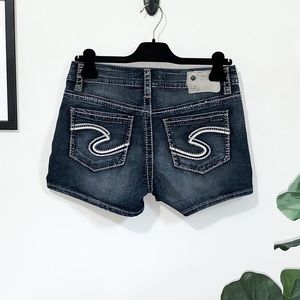 Silver jean Shorts